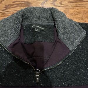 Banana Republic Men's Size Small Pullover Sweater Long Sleeve 1/4 Zip Purple
